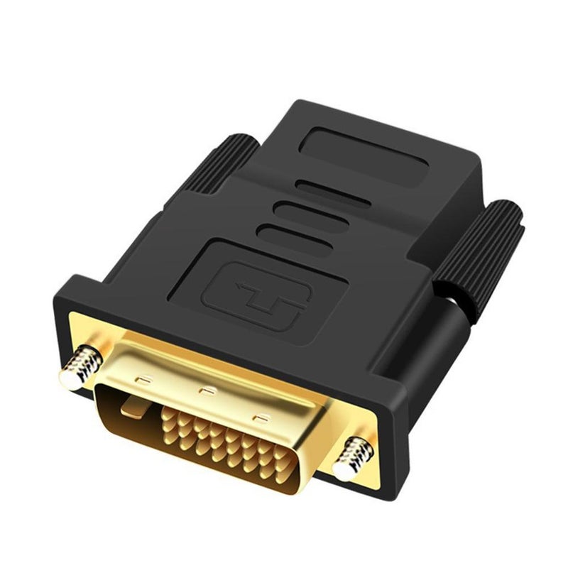 24+1 HD to DVI bidirectional adapter for connecting TVs, computers, and monitors; DVI to HD female converter.